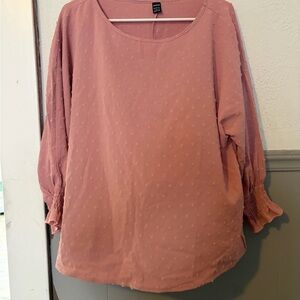 SHEIN Dusty Pink Textured Blouse